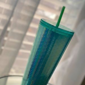 Starbucks tumbler teal/holographic